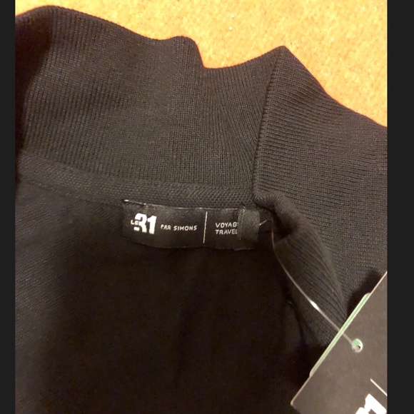 Black and gray half zip organic cotton long sleeve shirt NWT - Picture 7 of 10